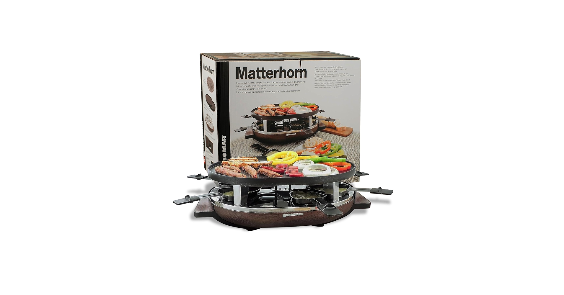 Amazon.com: SwissMar Matterhorn Oval Raclette Table Grill